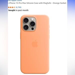 Apple Orange Sorbet IPhone 15 pro max silicone case